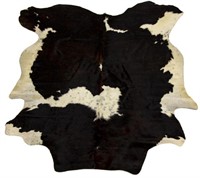 COWHIDE, BLACK, WHITE, 80" x 78"