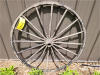 Wooden wagon wheel 43" d