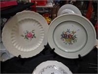 Two china chargers: 13" by Spode, Spode's Jewel