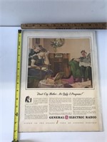 Vintage 1940's RCA Victor & General Electric Ads -