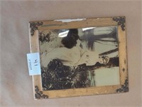 Very Old Picture of Woman in Frame