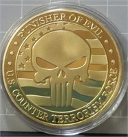 Punisher of evil challenge coin