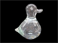 Glass Duck Paperweight 3"