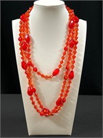 Long Vintage glass bead necklace