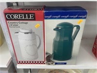 2 Corelle coffee dispensers