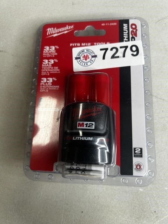 Milwaukee M12 CP2.0 battery  (New in pkg)