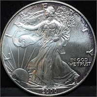 2000 1oz Silver Eagle Gem BU