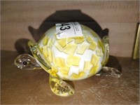 Handcrafted art glass- turtle sculpture