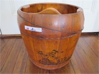 JAPANESE STYLE WATER BUCKET 14"H 16"W