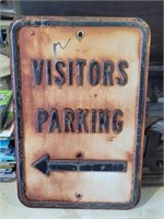 "Visitors Parking" Vintage Metal Sign