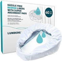 Lunderg Bedpan Liners with Super Absorbent Pads -