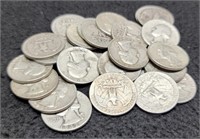 (25) Silver Washington Quarters