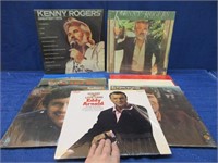 11 vinyl records: kenny rogers -glen cambell -
