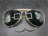 Bushnell Gold Tone Aviator Sunglasses in Case