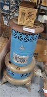 TURQOISE ANTIQUE HOT BLAST OIL HEATER