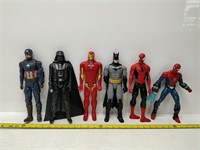 spiderman, batman, etc figures