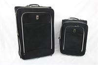 London Fog expandable luggage on rollers,