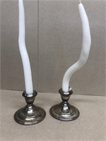 Sterling silver Weighted candleholders