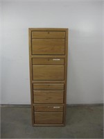 20"x 24"x 57" Wood File Cabinet No/Key