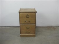 16.75"x 16"x 28" Wood File Cabinet W/Keys