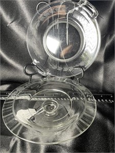 Two MCM Clear Glass Entertaining Pieces