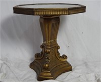 Vintage Baroque Octagon Top Pedestal Table