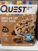 QUEST CHOCOLATE CHIP COOKIE DOUGH PROTEIN BARS