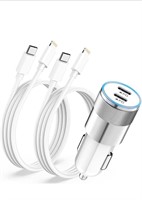 (New) iPhone Car Charger with USB C to Lightning