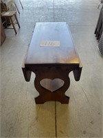 Small heart themed drop leaf side table SEE DES*