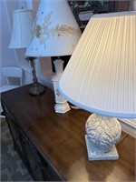 3 MISMATCHED TABLE LAMPS W/SHADES