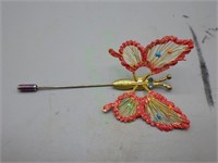 VTG Delicate butterfly scarf/lapel pin/stick pin
