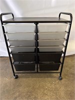 12 Drawer Rolling Cart