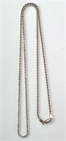 24" Sterling Italian Rope Chain 7 Grams