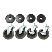 R625  HDX 4 in. Industrial Casters with Bumper 4-