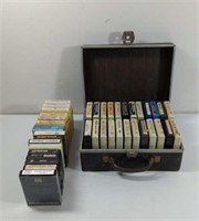 Vintage  8 Tracks With Case 40 Total