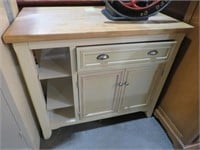 SOLID WOOD DBL SIDED BUTCHER BLOCK TOP ISLAND