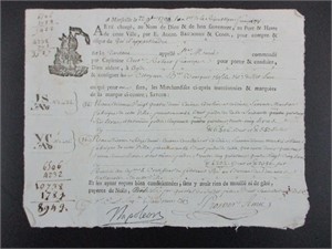 Napoleon Bonaparte Signed Receipt, 1799