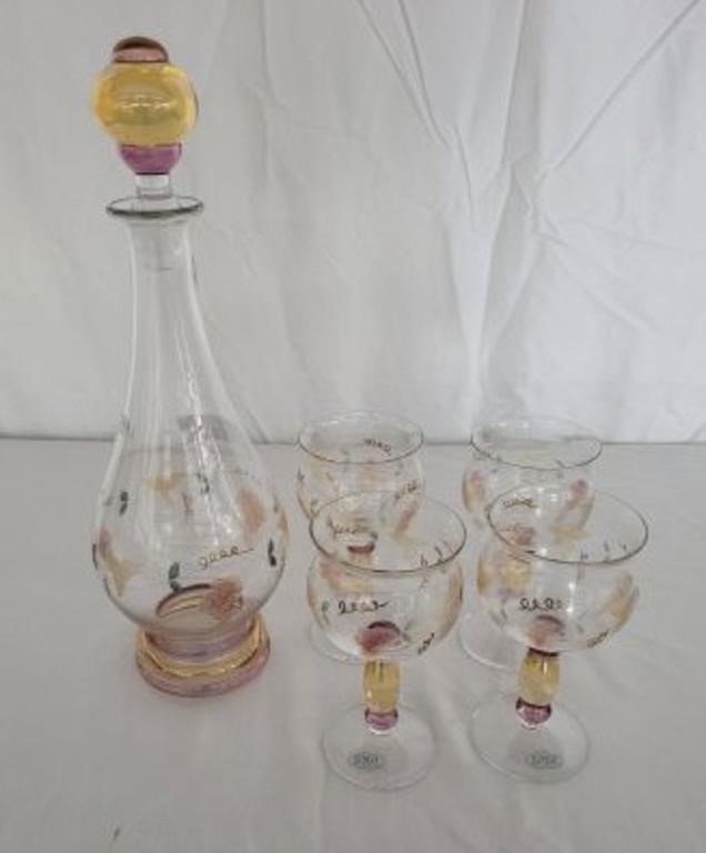 GMG ROMANIAN DECANTER AND STEMWARE