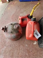 2 PLASTIC 1 METAL FUEL CONTAINERS