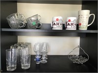 2 Shelves Assorted Glassware