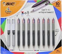 8 pk BIC Grip 8 with 4 Color Ball Pens