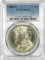 1884-O Morgan Silver Dollar MS-63