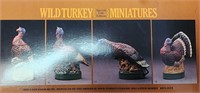 Set Of Four Wild Turkey Miniature Decanters Org Bo