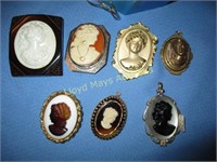 Vintage Cameo Jewelry - Pendants & Pins