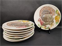 Set of 9 Vintage Turkey Platters Holland Max 1974