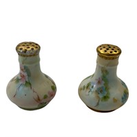 Pair of Antique Porcelain Salt and Pepper Shakers
