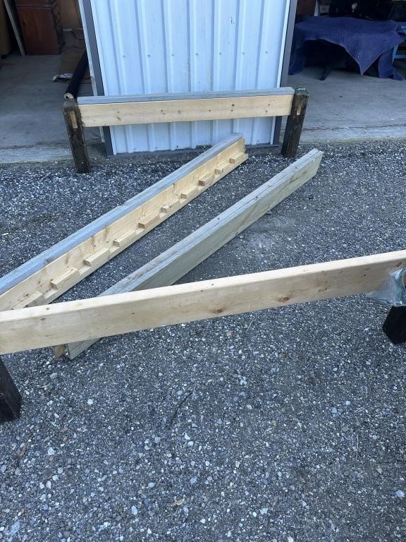 Homemade rustic platform bedframe