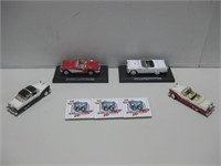 Three Rt 66 Tiles W/Four Collectible Die Cast Cars