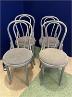 Set of Four Chairs, Grey Scrumble Effect,