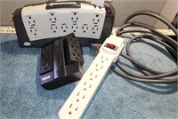 Lot of different shapes and sizes power strips